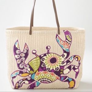 Vera Bradley Seashore Tote NWOT Crab